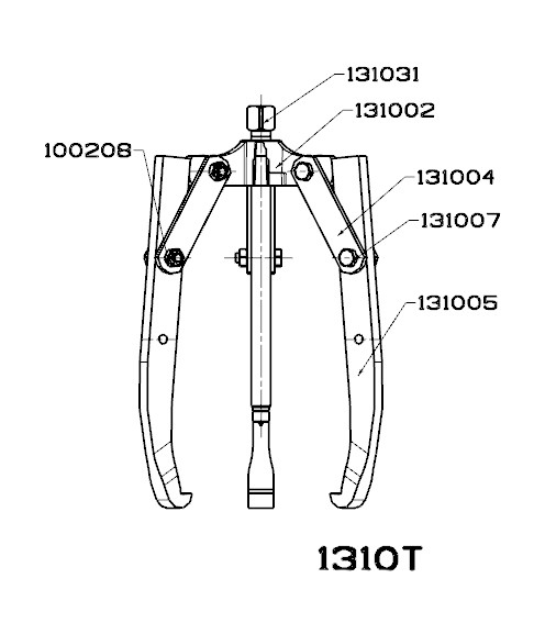 EXTRACTOR FORZA SERIE 1300T0 MECÁNICO DE 3 PATAS